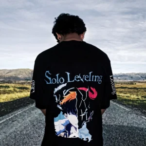 Solo Leveling Anime Printed T-Shirt – Unisex Oversized Tee