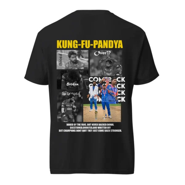 Hardik Pandya "Kung-Fu-Pandya" Comeback Tribute T-Shirt