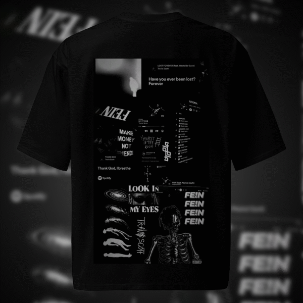 Travis Scott Utopia Lyrics Graphic T-Shirt – Black